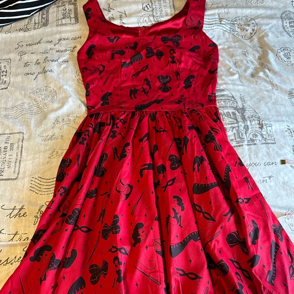 Pinup Girl Clothing, Laura Byrnes, Red Fetish dress, Size - S - Picture 1 of 2